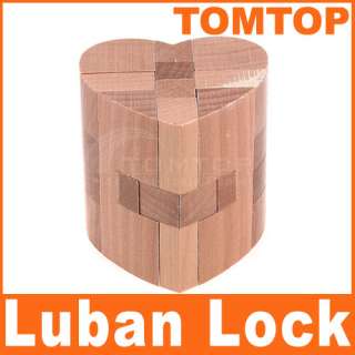 Luban Kongming Wooden Lock Educational Puzzle Toy Heart  