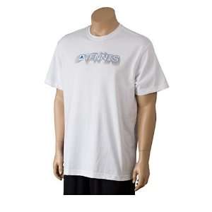  Mens Adidas Tennis Click T Shirt   White/Pool/Ice Grey 