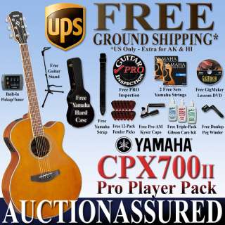 NEW YAMAHA CPX700II CPX700 2 II Acoustic Electric Guitar Pro Package 