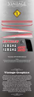 YAMAHA 1979 ET250 ENTICER SNOWMOBILE GRAPHIC DECAL SET  