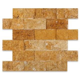    GOLD) 2X4 Travertine Split Faced Mosaic Tile Explore similar items