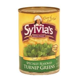 Sylvias turnip greens, specially seasoned 14 oz Can  
