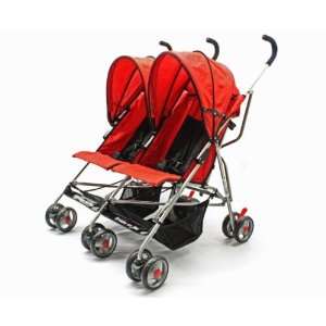  Dream on Me Side By Side Twin Baby Stroller, Red 