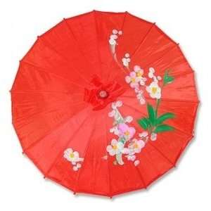  Asian Japanese Chinese Umbrella Parasol 32in Red 156 4 