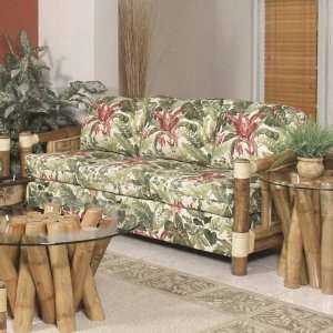   1310 NAT S Z 600 RC 294 Aloha Upholstered Bamboo Sofa in Natural with