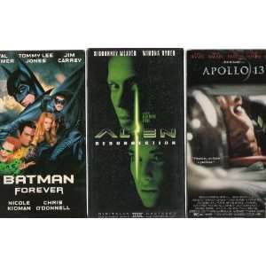 Bundle of Three VHS Video Tapes BATMAN FOREVER, ALIEN RESURRECTION 