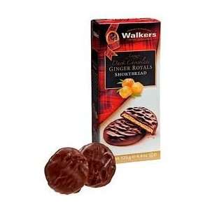Walkers Shortbread Dark Chocolate, Ginger Royals, 4.4 Ounce (Pack of 6 