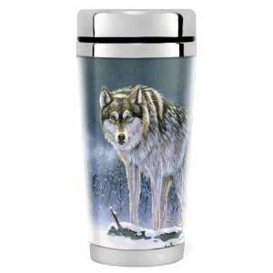  The Shadow Hunter Wolf  16oz Travel Mug Stainless Steel 
