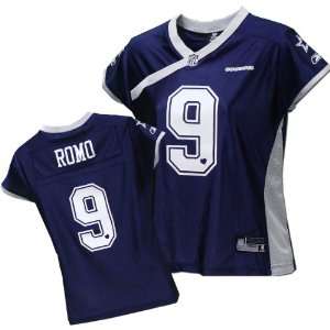  Reebok Dallas Cowboys Tony Romo Girls (7 16) Be Luvd Navy 