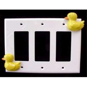  Rubber Ducky Duck Triple GFI Toggle Outlet Rocker Cover 