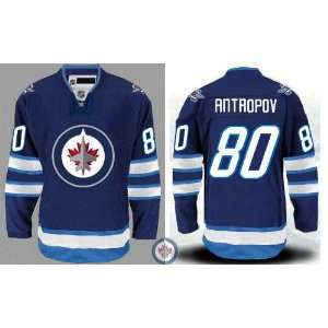 EDGE Winnipeg Jets Authentic NHL Jerseys Nik Antropov Home Blue Hockey 