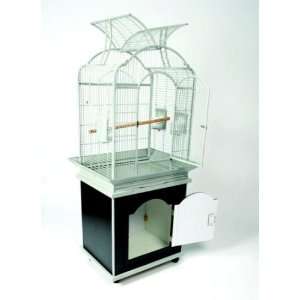  Fan Top Bird Cage w/ Wood Storage Center 26 X 20 